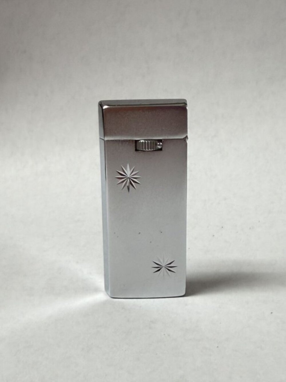Scripto Cigarette Lighter Brushed Silver Butane Vintage